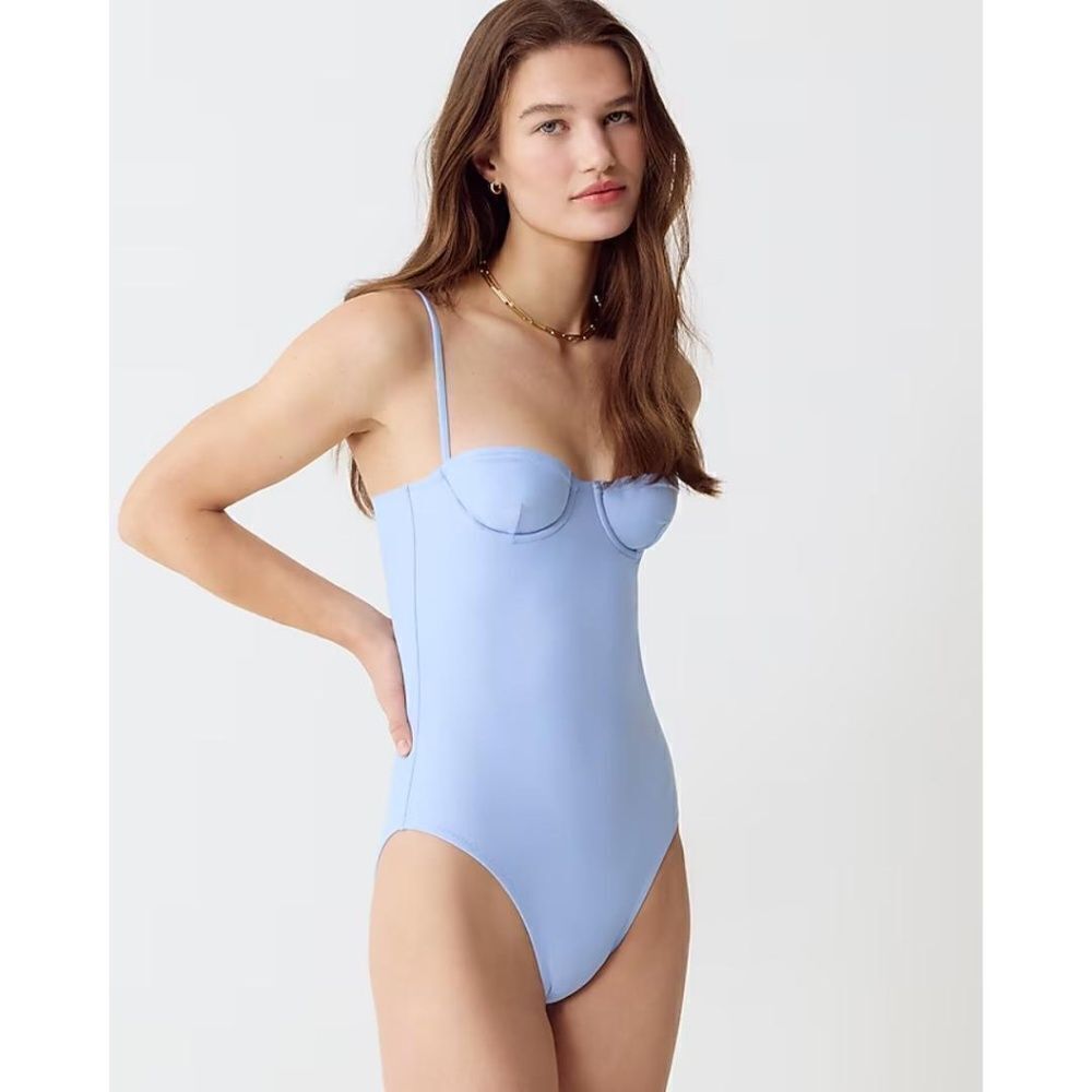 J. Crew Light Blue Women's One Piece Swimsuit